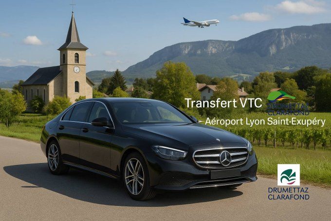 TRANSFERT VTC Drumettaz Clarafond / Aéroport Lyon 119-90 TTC