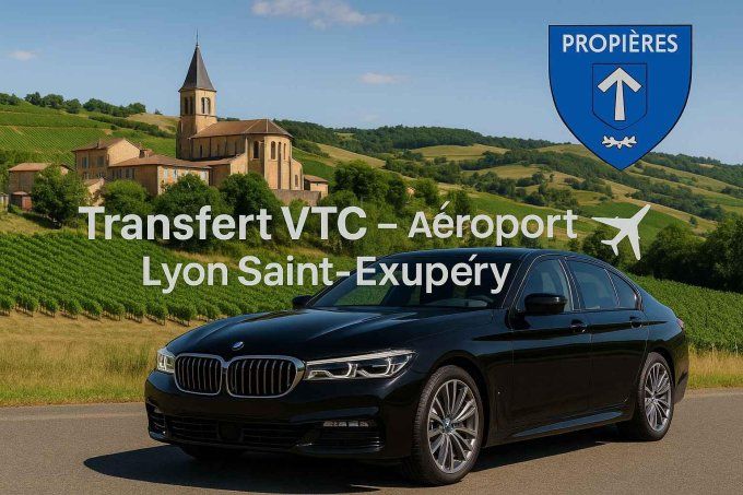 VTC PROPIÈRES /AEROPORT LYON 129.90 TTC