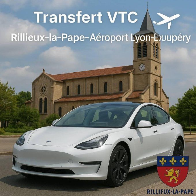 Transfert VTC Rillieux La Pape / Aeroport Lyon 39-90 TTC