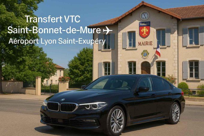Transfert SAINT BONNET DE MURE / Aéroport Lyon 29-90 TTC