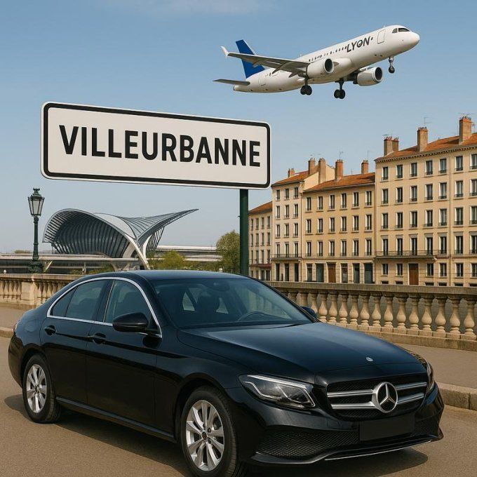 Transfert Villeurbanne / Aeroport Lyon 39-90 TTC
